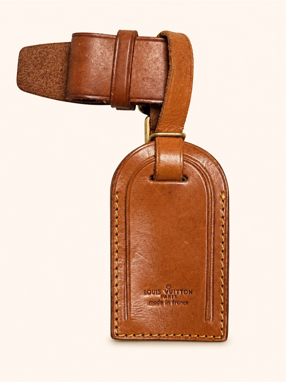 Louis Vuitton Vachetta Leather Luggage Tag Strap & Buckle